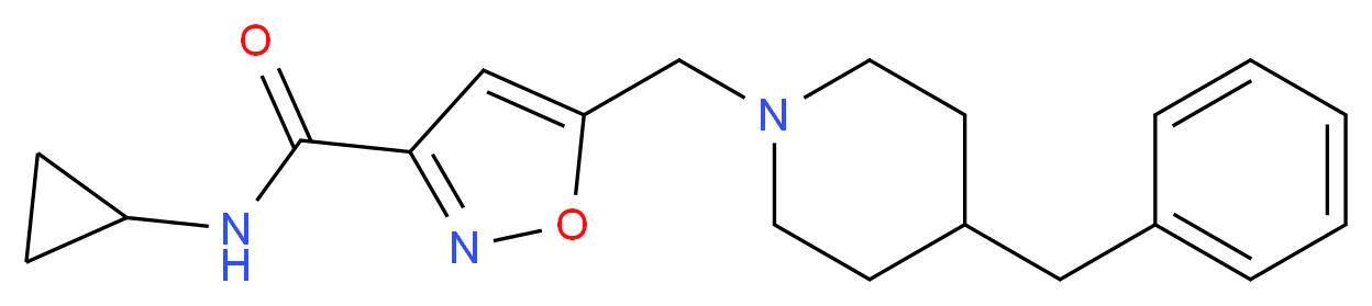 5-[(4-benzyl-1-piperidinyl)methyl]-N-cyclopropyl-3-isoxazolecarboxamide_分子结构_CAS_)