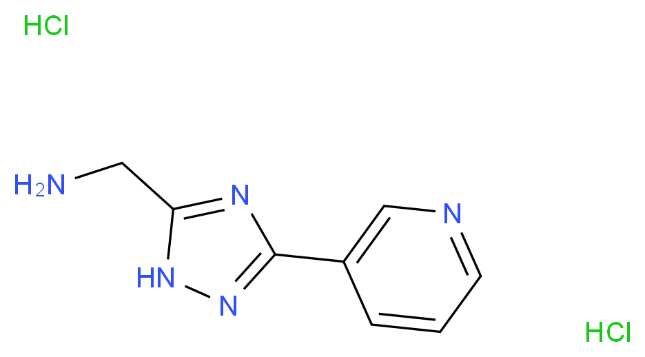 [3-(pyridin-3-yl)-1H-1,2,4-triazol-5-yl]methanamine dihydrochloride_分子结构_CAS_)