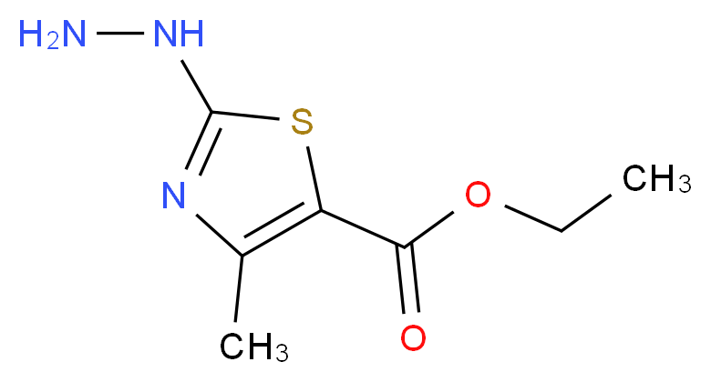 2-Hydrazino-4-methyl-thiazole-5-carboxylic acid ethyl ester_分子结构_CAS_52481-66-0)
