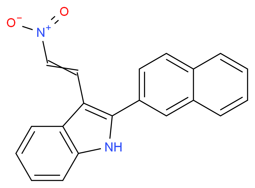 2-(naphthalen-2-yl)-3-(2-nitroethenyl)-1H-indole_分子结构_CAS_94464-02-5
