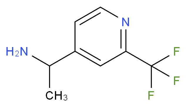 1-(2-(trifluoromethyl)pyridin-4-yl)ethanamine_分子结构_CAS_1060811-09-7)