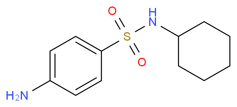 4-amino-N-cyclohexylbenzene-1-sulfonamide_分子结构_CAS_53668-37-4