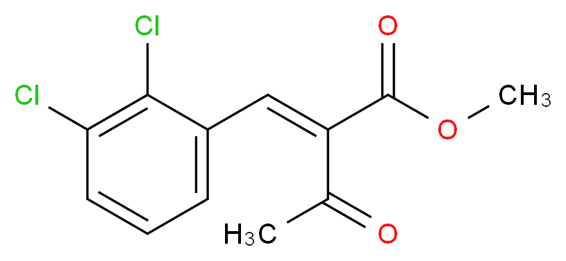 methyl (2E)-2-[(2,3-dichlorophenyl)methylidene]-3-oxobutanoate_分子结构_CAS_74073-22-6