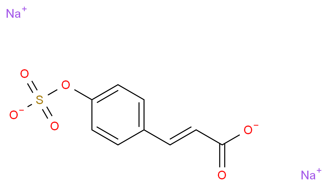 disodium (2E)-3-[4-(sulfonatooxy)phenyl]prop-2-enoate_分子结构_CAS_308338-96-7