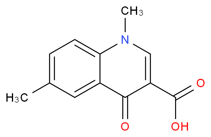 1,6-dimethyl-4-oxo-1,4-dihydroquinoline-3-carboxylic acid_分子结构_CAS_51726-43-3)