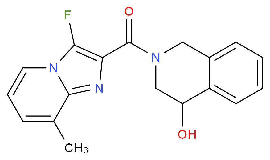 2-[(3-fluoro-8-methylimidazo[1,2-a]pyridin-2-yl)carbonyl]-1,2,3,4-tetrahydroisoquinolin-4-ol_分子结构_CAS_)