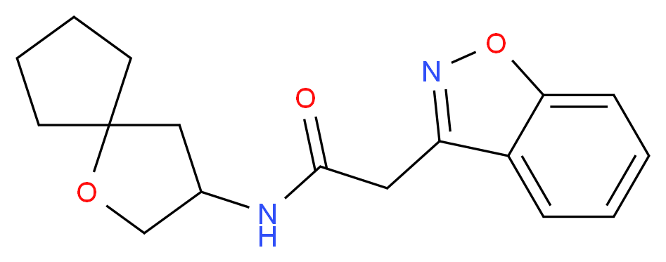 2-(1,2-benzisoxazol-3-yl)-N-1-oxaspiro[4.4]non-3-ylacetamide_分子结构_CAS_)
