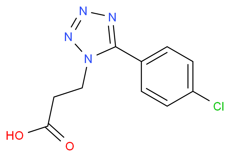 3-[5-(4-Chloro-phenyl)-tetrazol-1-yl]-propionic acid_分子结构_CAS_)