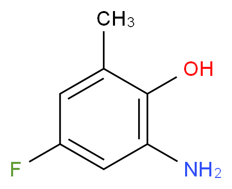 2-Amino-4-fluoro-6-methylphenol_分子结构_CAS_133788-81-5)