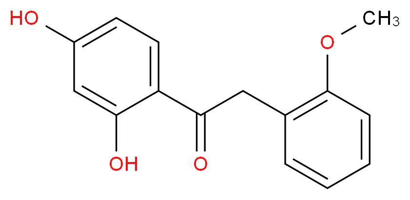 1-(2,4-Dihydroxyphenyl)-2-(2-methoxyphenyl)ethanone_分子结构_CAS_92549-46-7)