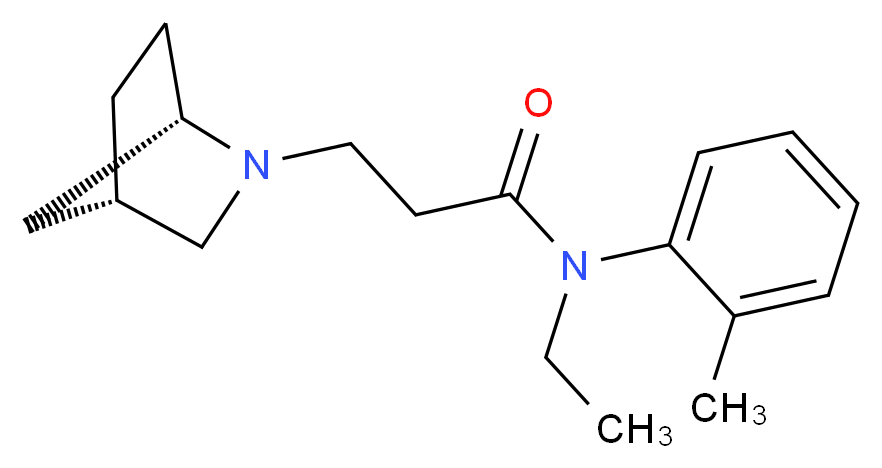 3-[(1S*,4S*)-2-azabicyclo[2.2.1]hept-2-yl]-N-ethyl-N-(2-methylphenyl)propanamide_分子结构_CAS_)