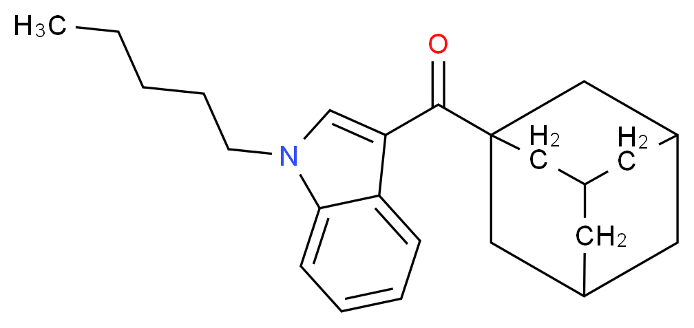 3-(adamantane-1-carbonyl)-1-pentyl-1H-indole_分子结构_CAS_1345973-49-0