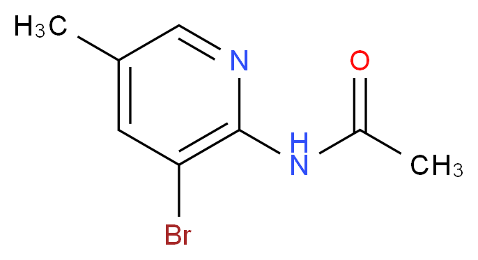 N-(3-bromo-5-methylpyridin-2-yl)acetamide_分子结构_CAS_142404-83-9