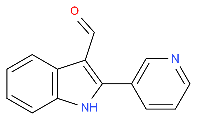 2-Pyridin-3-yl-1H-indole-3-carboxaldehyde_分子结构_CAS_95854-06-1)