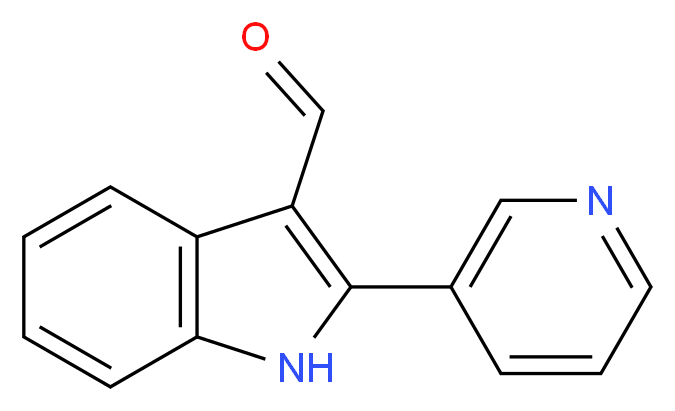 2-(pyridin-3-yl)-1H-indole-3-carbaldehyde_分子结构_CAS_95854-06-1