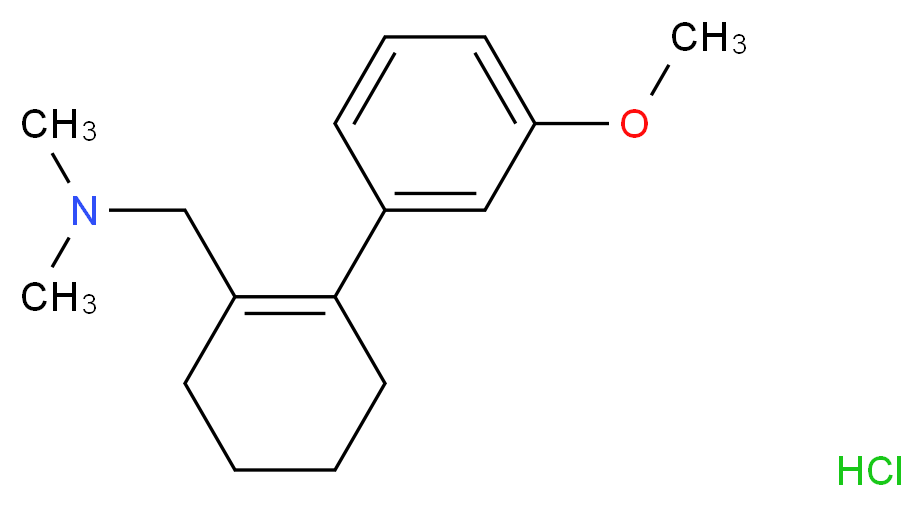 {[2-(3-methoxyphenyl)cyclohex-1-en-1-yl]methyl}dimethylamine hydrochloride_分子结构_CAS_73825-64-6
