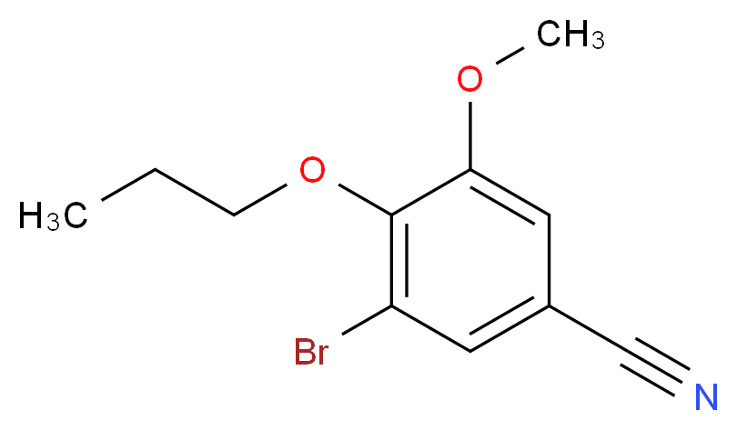 3-bromo-5-methoxy-4-propoxybenzonitrile_分子结构_CAS_515848-04-1