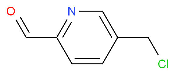 5-(CHLOROMETHYL)PYRIDINE-2-CARBALDEHYDE_分子结构_CAS_754920-10-0)