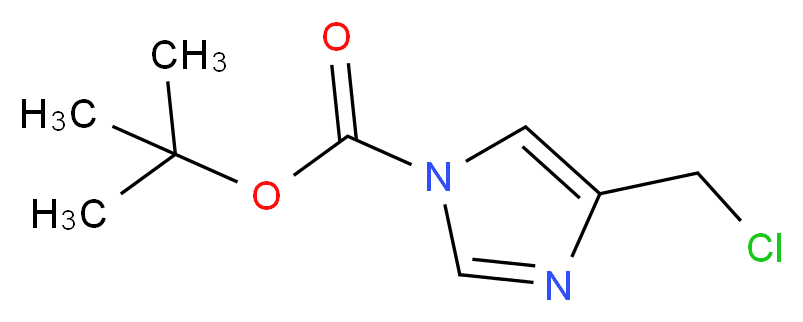 TERT-BUTYL 4-(CHLOROMETHYL)-1H-IMIDAZOLE-1-CARBOXYLATE_分子结构_CAS_500782-71-8)