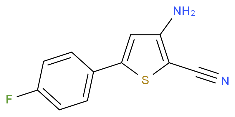 3-Amino-2-cyano-5-(4-fluorophenyl)thiophene 97%_分子结构_CAS_175137-39-0)