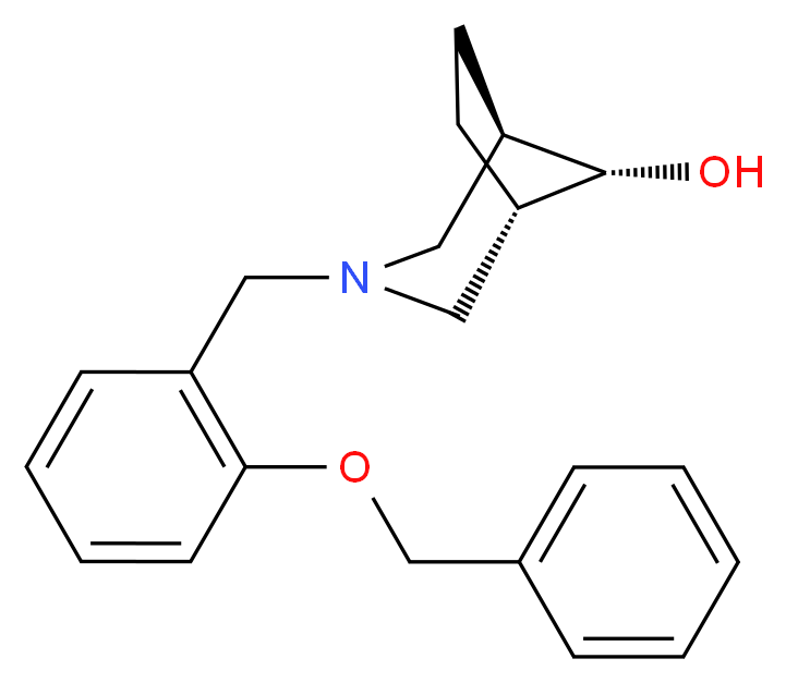 (8-syn)-3-[2-(benzyloxy)benzyl]-3-azabicyclo[3.2.1]octan-8-ol_分子结构_CAS_)