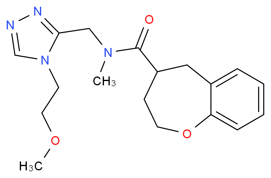 N-{[4-(2-methoxyethyl)-4H-1,2,4-triazol-3-yl]methyl}-N-methyl-2,3,4,5-tetrahydro-1-benzoxepine-4-carboxamide_分子结构_CAS_)