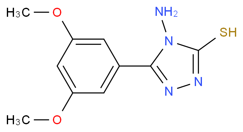 4-amino-5-(3,5-dimethoxyphenyl)-4H-1,2,4-triazole-3-thiol_分子结构_CAS_750624-63-6