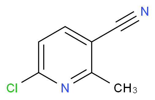6-chloro-2-methylpyridine-3-carbonitrile_分子结构_CAS_66909-36-2