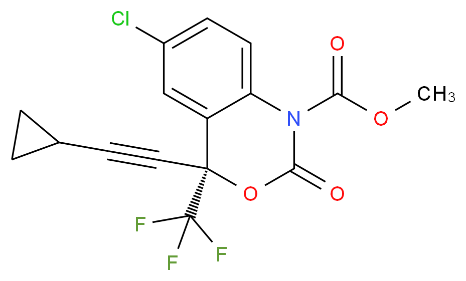 [4-Chloro-2-[(1S)-3-cyclopropyl-1-hydroxy-1-(trifluoromethyl)-2-propynyl)phenyl]carbamic Acid Methyl Ester_分子结构_CAS_211563-40-5)