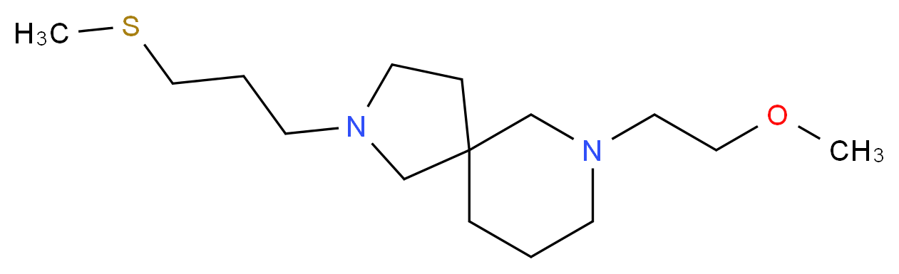 7-(2-methoxyethyl)-2-[3-(methylthio)propyl]-2,7-diazaspiro[4.5]decane_分子结构_CAS_)
