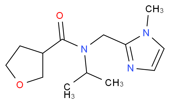 N-isopropyl-N-[(1-methyl-1H-imidazol-2-yl)methyl]tetrahydrofuran-3-carboxamide_分子结构_CAS_)
