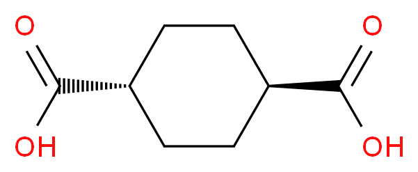 反-1,4-环己烷二甲酸_分子结构_CAS_619-82-9)