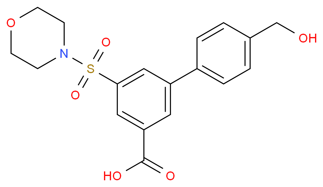 4'-(hydroxymethyl)-5-(morpholin-4-ylsulfonyl)biphenyl-3-carboxylic acid_分子结构_CAS_)