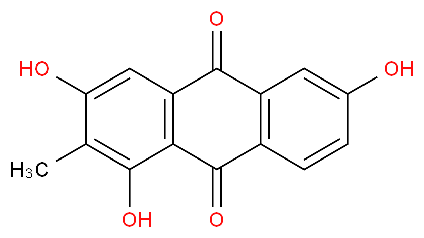 1,3,6-trihydroxy-2-methyl-9,10-dihydroanthracene-9,10-dione_分子结构_CAS_87686-86-0