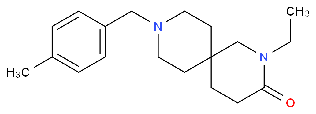 2-ethyl-9-(4-methylbenzyl)-2,9-diazaspiro[5.5]undecan-3-one_分子结构_CAS_)