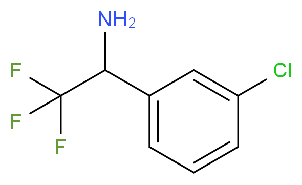 1-(3-Chlorophenyl)-2,2,2-trifluoroethylamine_分子结构_CAS_886368-66-7)