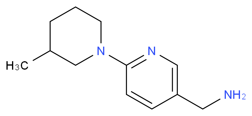 [6-(3-Methyl-1-piperidinyl)-3-pyridinyl]-methanamine_分子结构_CAS_)