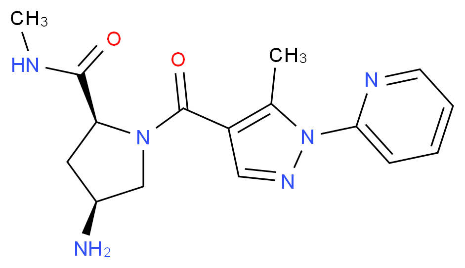 (2S,4S)-4-amino-N-methyl-1-[(5-methyl-1-pyridin-2-yl-1H-pyrazol-4-yl)carbonyl]pyrrolidine-2-carboxamide_分子结构_CAS_)