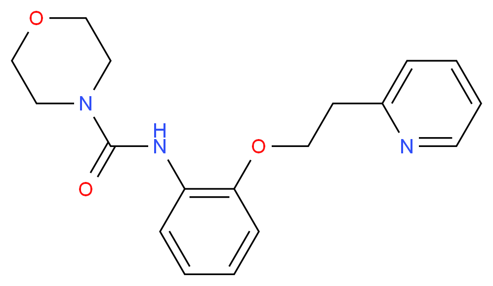 N-[2-(2-pyridin-2-ylethoxy)phenyl]morpholine-4-carboxamide_分子结构_CAS_)
