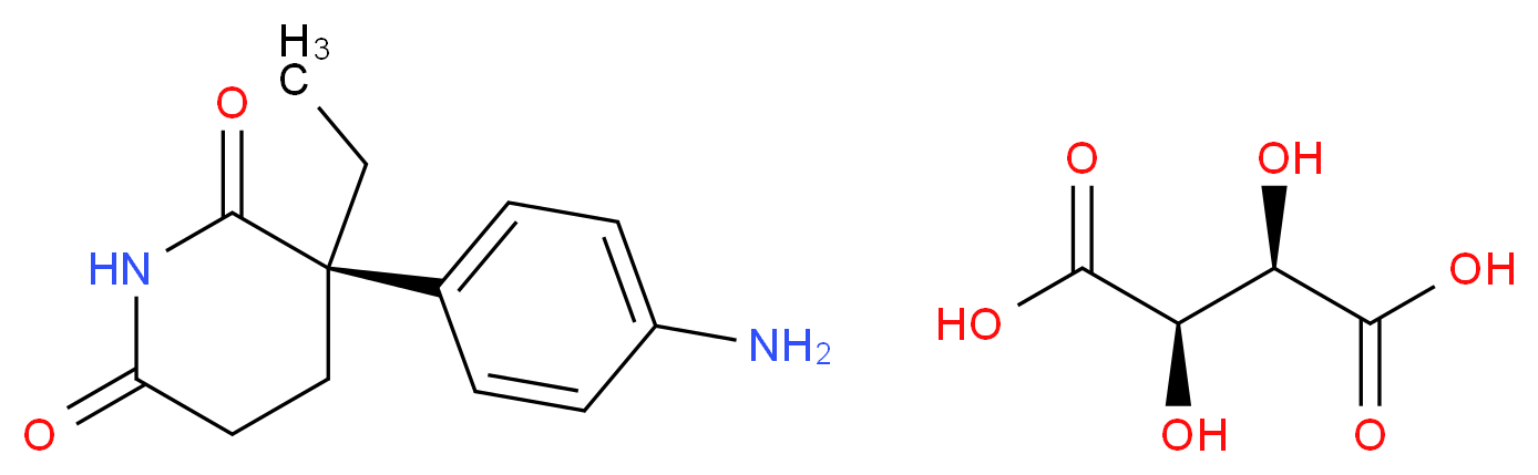 R-(+)-p-Aminoglutethimide (+)-tartrate salt_分子结构_CAS_57344-88-4)