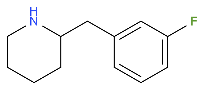 2-[(3-fluorophenyl)methyl]piperidine_分子结构_CAS_955288-46-7