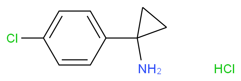 [1-(4-Chlorophenyl)cyclopropyl]amine hydrochloride_分子结构_CAS_72934-36-2)
