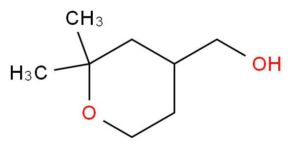 (2,2-dimethyloxan-4-yl)methanol_分子结构_CAS_50675-23-5