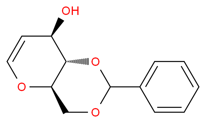 (4aR,8R,8aS)-2-phenyl-2H,4H,4aH,8H,8aH-pyrano[3,2-d][1,3]dioxin-8-ol_分子结构_CAS_14125-70-3