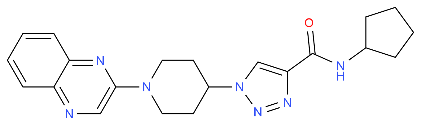 N-cyclopentyl-1-(1-quinoxalin-2-ylpiperidin-4-yl)-1H-1,2,3-triazole-4-carboxamide_分子结构_CAS_)
