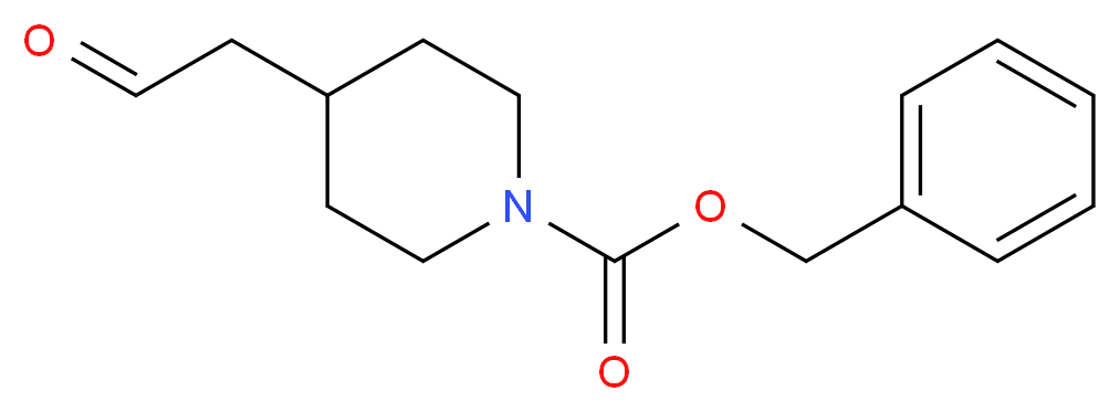 benzyl 4-(2-oxoethyl)piperidine-1-carboxylate_分子结构_CAS_130312-10-6