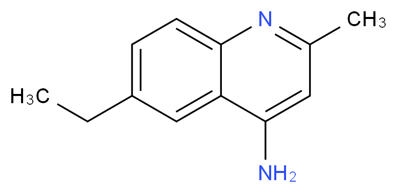 6-ethyl-2-methylquinolin-4-amine_分子结构_CAS_948293-17-2