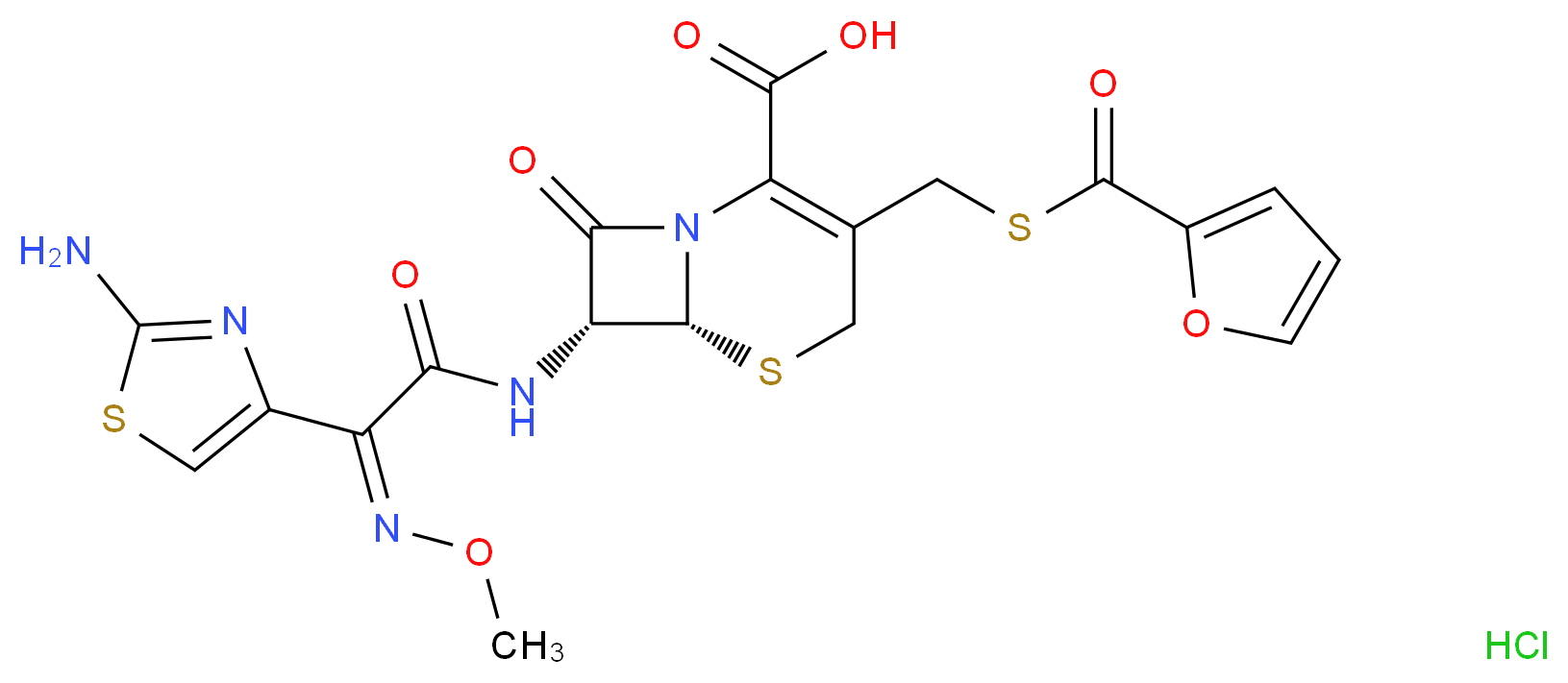 头孢噻呋 盐酸盐_分子结构_CAS_103980-44-5)