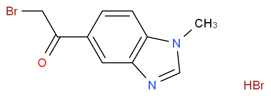 2-bromo-1-(1-methyl-1H-1,3-benzodiazol-5-yl)ethan-1-one hydrobromide_分子结构_CAS_944450-78-6