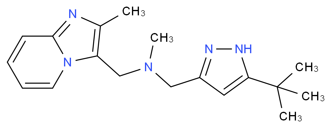 1-(5-tert-butyl-1H-pyrazol-3-yl)-N-methyl-N-[(2-methylimidazo[1,2-a]pyridin-3-yl)methyl]methanamine_分子结构_CAS_)